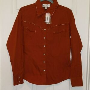Back In the Saddle Brown Western shirt  Sz MNWT
